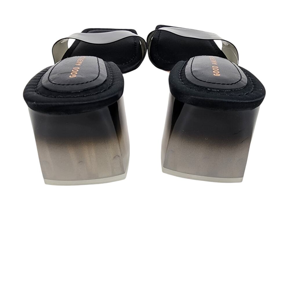 Good American Translucent Strap Square Toe Black … - image 3